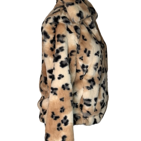 Catherine Malandrino Animal Print Faux Fur Jacket XS Fits Up To Small - Picture 5 of 9